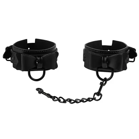 Sportsheets Sincerely Bow Tie Cuffs - Elegant Adjustable Faux Leather Restraints