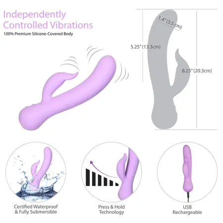 Swan The Duchess Swan Dual Motor Intimate System, Pink, USB Rechargeable