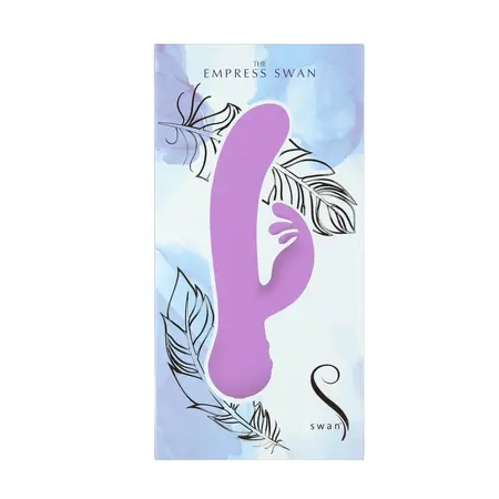 Swan Empress Swan Dual Motor Silicone Personal Massager Purple 21cm