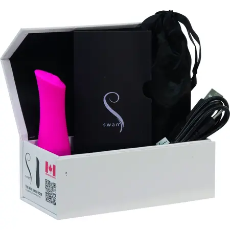 Swan Mini Swan Rose Intimate Silicone Stimulator USB Waterproof Pink