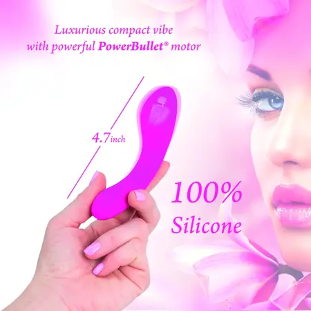 Swan Mini Swan Wand Vibrating Massager, Compact, Silicone, USB, Pink