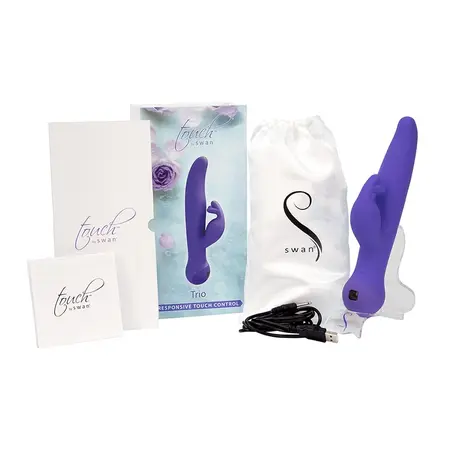 Swan Trio Rabbit Purple - Triple Action Luxury Intimate Device
