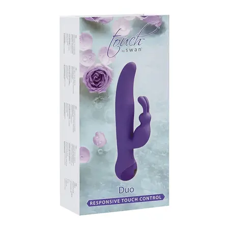 Swan Duo Rabbit Intimate Massager Purple Touch Panel PowerBullet