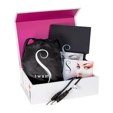 Swan Curve Pink Intimate Massager with Squeeze Control, Silicone
