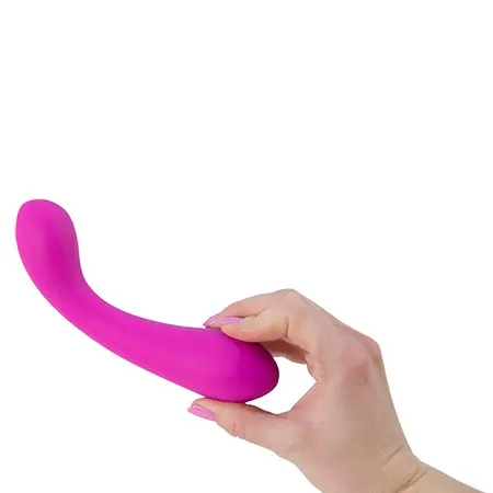 Swan Curve Pink Intimate Massager with Squeeze Control, Silicone