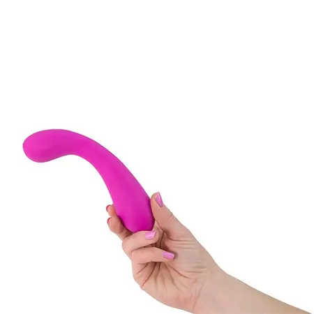 Swan Curve Pink Intimate Massager with Squeeze Control, Silicone