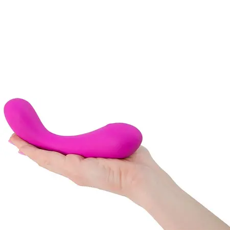 Swan Curve Pink Intimate Massager with Squeeze Control, Silicone