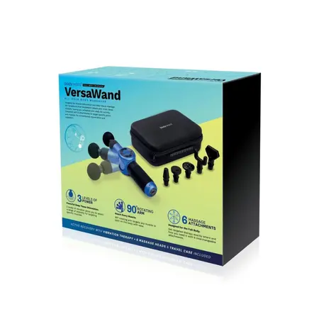 Bodywand VersaWand Blue - Multi-Attachment Rechargeable Massager 3 Levels