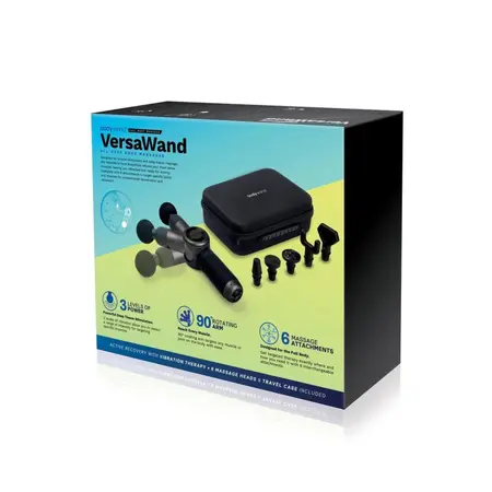 Bodywand VersaWand Grey - Multi-Attachment Deep Tissue Massager, USB