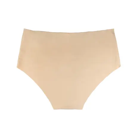 Bye Bra Invisible High Brief 2-Pack Nude & Black L Seamless Comfort
