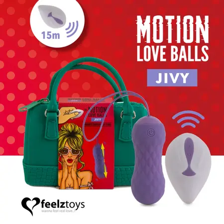 FeelzToys Jivy Motion Pelvic Floor Trainer with Remote, Waterproof, Pink