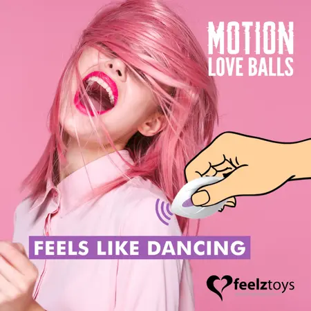 FeelzToys Motion Love Balls Twisty - Remote Control, Waterproof, Pink
