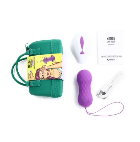 FeelzToys Motion Love Balls Twisty - Remote Control, Waterproof, Pink