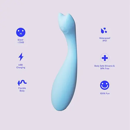 The Oh Collective Kit Blue Flexible Internal Vibrator Waterproof USB