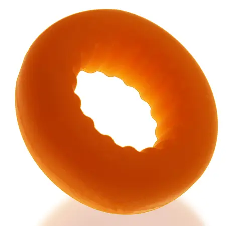 Oxballs Axis Rib Griphold Plus+Silicone Ring Orange Ice 5 cm