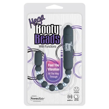 PowerBullet Mega Booty Beads Grey - Flexible Vibrating Bead System