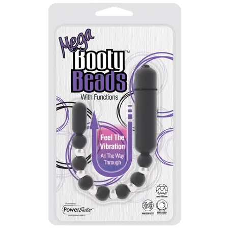 PowerBullet Mega Booty Beads Grey - Flexible Vibrating Bead System