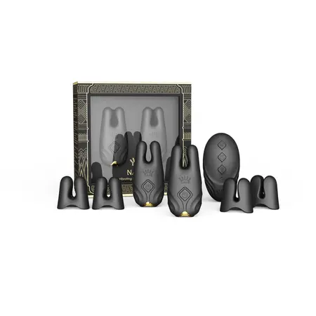 ZALO Nave Obsidian Black - Dual Motor Vibrating Nipple Clamp System