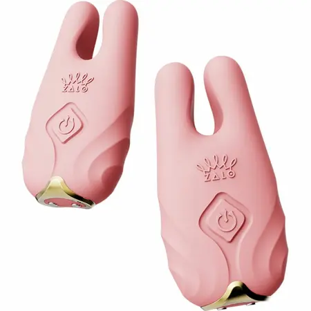 ZALO Nave Coral Pink - Dual Motor Vibrating Clamp Set with Remote & App