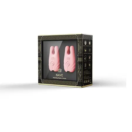 ZALO Nave Coral Pink - Dual Motor Vibrating Clamp Set with Remote & App