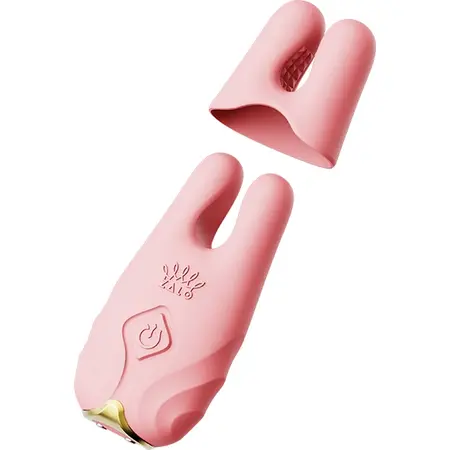 ZALO Nave Coral Pink - Dual Motor Vibrating Clamp Set with Remote & App