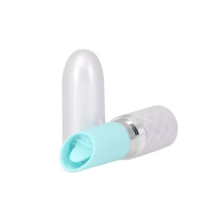 Pillow Talk Lusty Compact Teal Stimulation Device with Swarovski Crystal