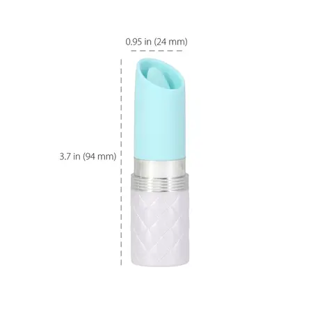Pillow Talk Lusty Compact Teal Stimulation Device with Swarovski Crystal
