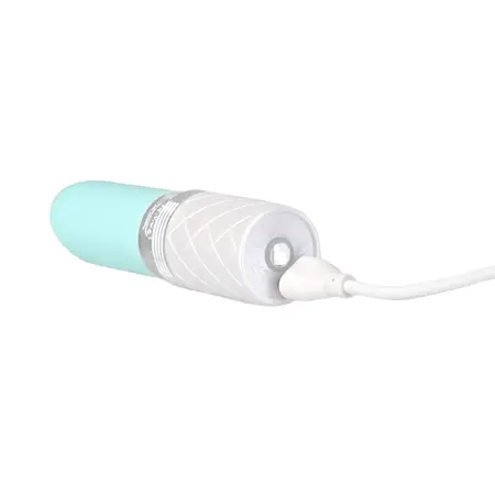 Pillow Talk Lusty Compact Teal Stimulation Device with Swarovski Crystal
