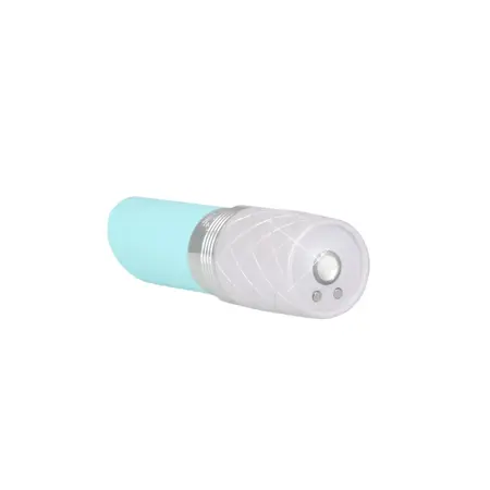 Pillow Talk Lusty Compact Teal Stimulation Device with Swarovski Crystal