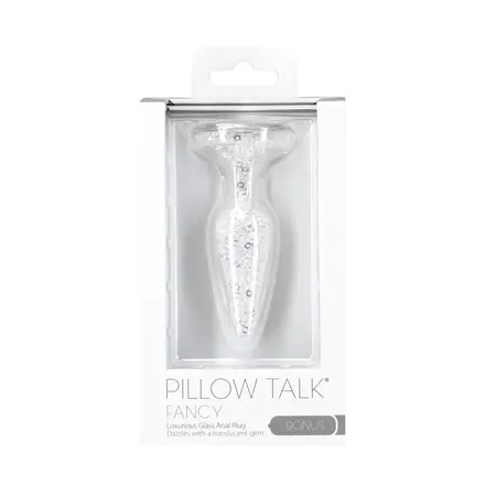 Pillow Talk Fancy Glass Plug with Gem Base & PowerBullet Set, 10 cm