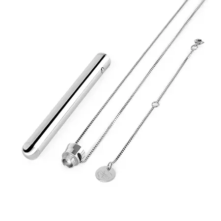 Le Wand Vibrating Necklace Silver - Discreet Jewelry-Style Massager 26''