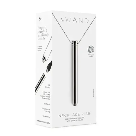 Le Wand Vibrating Necklace Silver - Discreet Jewelry-Style Massager 26''