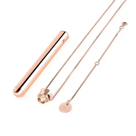 Le Wand Vibrating Necklace Rose Gold - Discreet Rechargeable Jewelry 26''