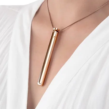 Le Wand Vibrating Necklace Rose Gold - Discreet Rechargeable Jewelry 26''