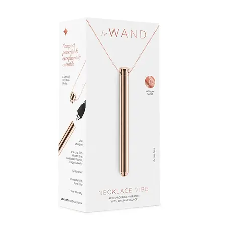 Le Wand Vibrating Necklace Rose Gold - Discreet Rechargeable Jewelry 26''