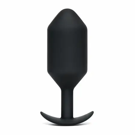 b-Vibe Snug Plug 7 Black 600g Weighted Silicone Anal Model XL