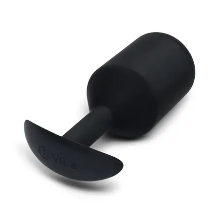 b-Vibe Snug Plug 7 Black 600g Weighted Silicone Anal Model XL