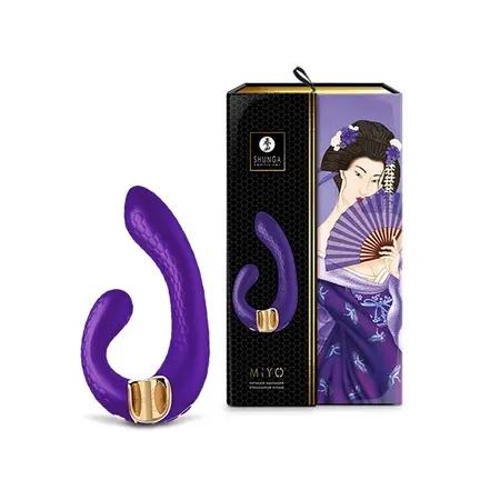 Shunga Miyo Intimate Dual Motor Model - Purple, 18.5 cm, Rechargeable