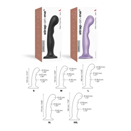 Strap-On-Me Dildo Plug P&G Large Metallic Lilac - Liquid Silicone