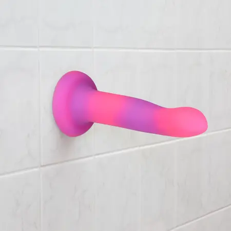 Addiction Rave Silicone Intimate Machine Pink/Purple 20cm Glow-in-the-Dark