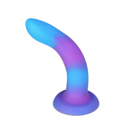 Addiction Rave Bendable Silicone Model Blue/Purple 20cm with PowerBullet