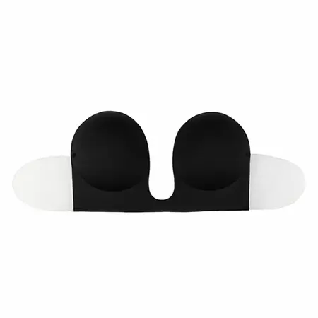 Bye Bra Seamless U-Style Bra Cup D Black - Strapless, Backless, Invisible