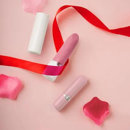 Magic Motion Lotos Compact Lipstick Massager, 7 Modes, App Control, Pink