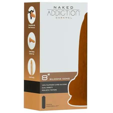 BMS Naked Addiction Dual Density Model 20cm Caramel Silicone System
