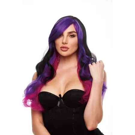 Pleasure Wigs Brandi Model Black & Purple Long Synthetic Wig