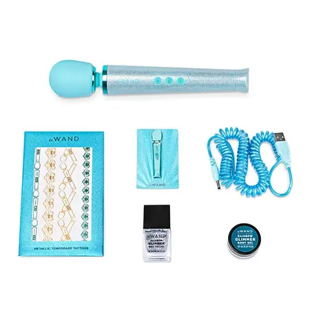 Le Wand Petite All That Glimmers Blue - Compact Rechargeable Wand Set