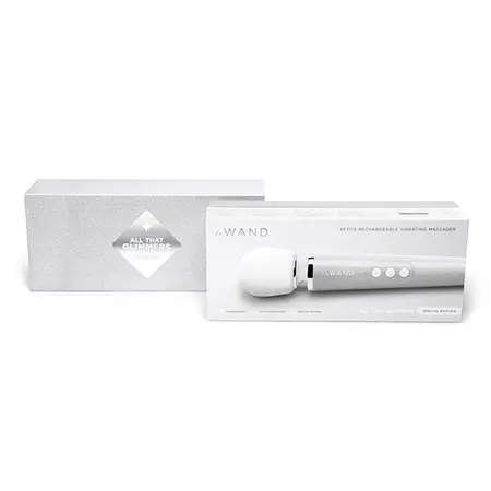Le Wand Petite All That Glimmers White - Compact Rechargeable Wand Set