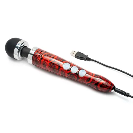 Doxy Die Cast 3R Rechargeable Wand Massager Rose Pattern, Aluminium