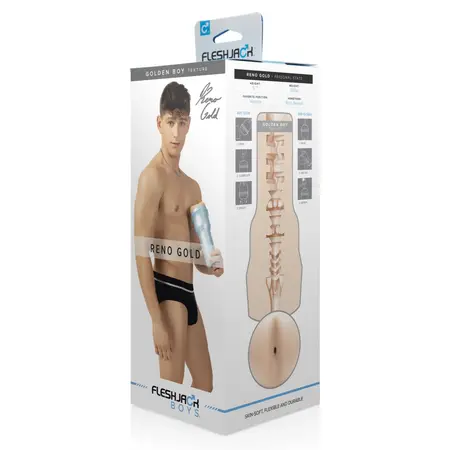 Fleshjack Boys Reno Gold Golden Boy Anatomical Sleeve 24.7 cm
