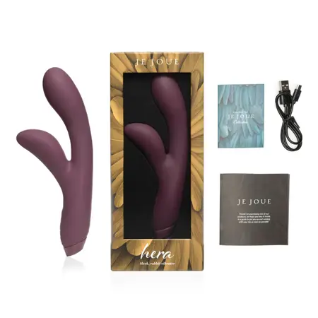 Je Joue Hera Purple - Dual-Action Silicone Intimate Machine, USB, Waterproof